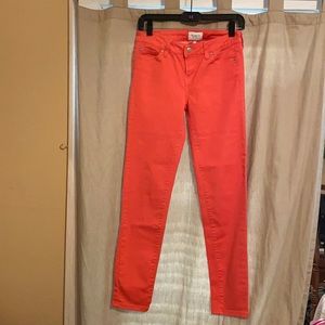Celebrity pink skinny jeans coral color size 3